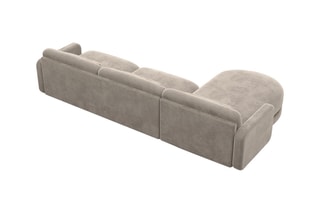 Canapé d'angle gauche Migala Beige foncé