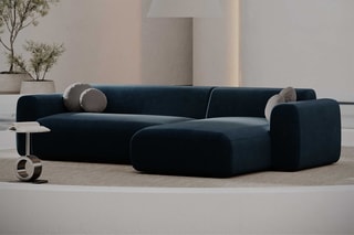 Canapé d'angle droit Moloko Bleu foncé
