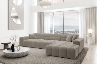 Canapé d'angle droit Cardano Beige foncé