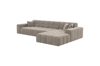 Canapé d'angle droit Cardano Beige foncé