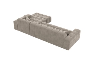 Canapé d'angle droit Cardano Beige foncé
