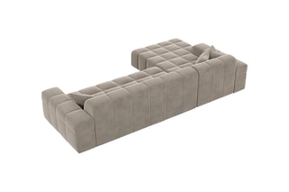 Canapé d'angle gauche Cardano Beige foncé