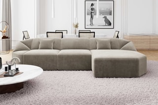 Canapé d'angle droit Laguna Beige foncé