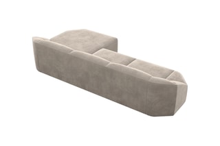 Canapé d'angle droit Laguna Beige foncé