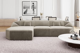 Canapé d'angle gauche Laguna Beige foncé
