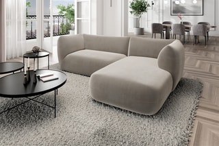 Canapé d'angle droit Leroy Beige foncé