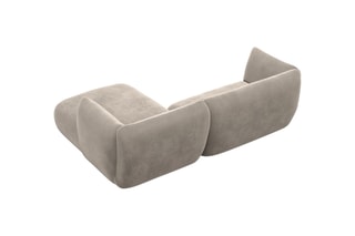 Canapé d'angle droit Leroy Beige foncé