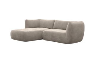 Canapé d'angle gauche Leroy Beige foncé