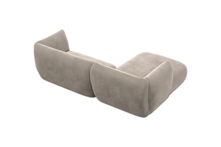 Canapé d'angle gauche Leroy Beige foncé