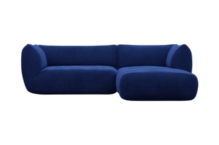 Canapé d'angle droit Leroy - Bleu foncé