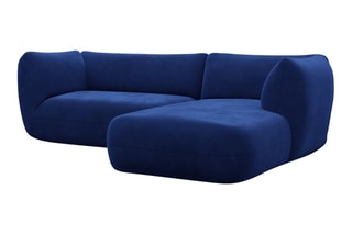 Canapé d'angle droit Leroy - Bleu foncé