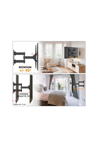 Support TV articulé - 14 à 60 pouces