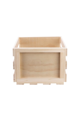Caisse vinyles Bolaris - 75 albums - Bois naturel