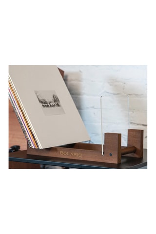Présentoir vinyles Bolaris - 30 albums - Bois naturel