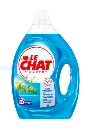 2 x Lessive L'Expert Souffle de Fraîcheur Le Chat - 44 lavages - 1,98 l