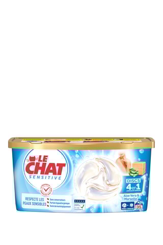 3 x 35 pastilles de lessive Le Chat Disc Savon de Marseille & Aloe Vera