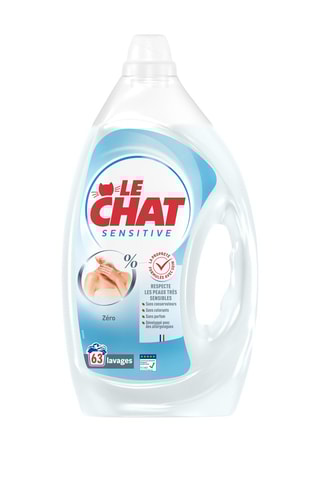 2 x Lessive Le Chat Sensitive 0% - 63 lavages