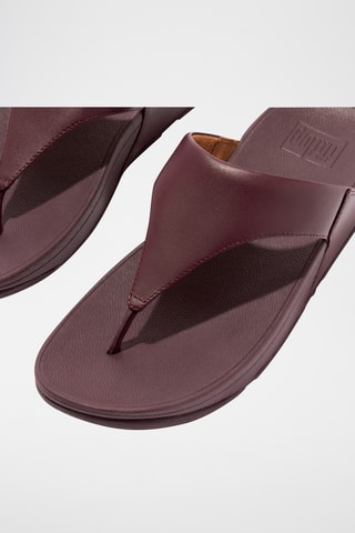 Sandales compensées en cuir - Mauve