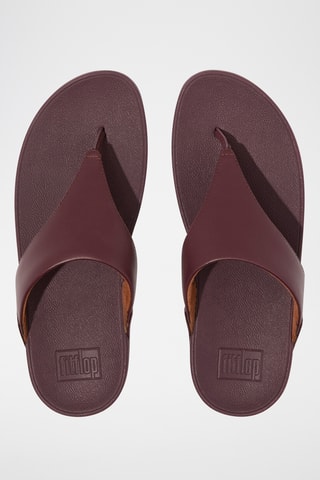 Sandales compensées en cuir - Mauve
