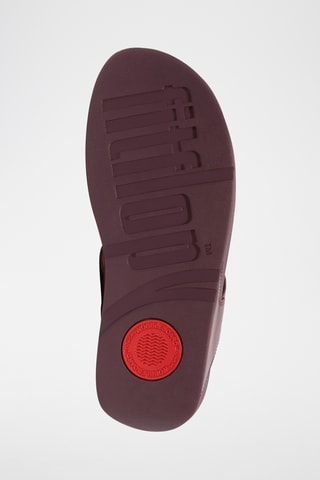 Sandales compensées en cuir - Mauve