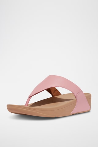 Sandales compensées en cuir - Rose