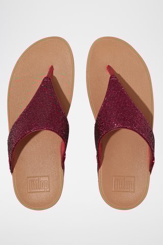 Sandales pailletées compensées - Fuchsia