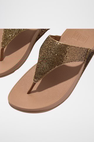 Sandales pailletées compensées - Doré