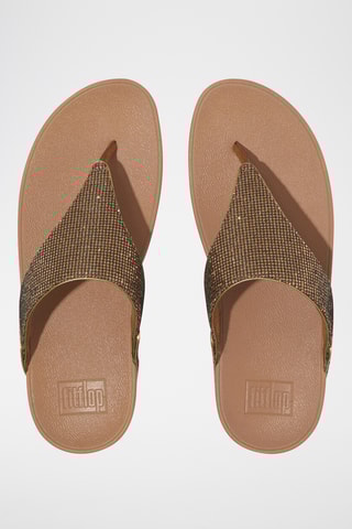 Sandales pailletées compensées - Doré