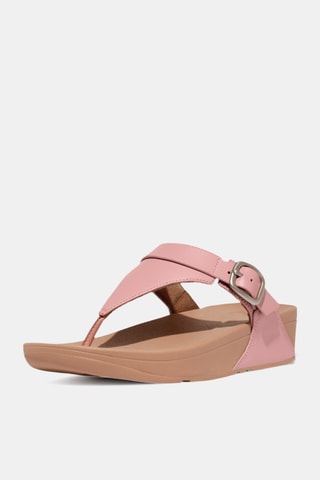 Sandales compensées en cuir - Rose