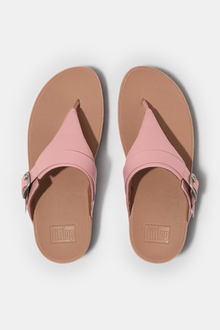 Sandales compensées en cuir - Rose