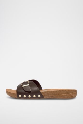 Mules en cuir - Marron