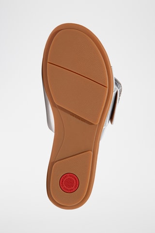 Mules en cuir - Argenté