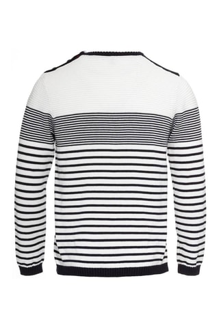 Pull Upull - Blanc et bleu marine - Terre de Marins