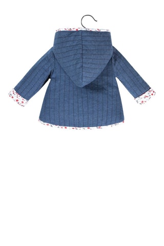 Veste à capuche réversible Zeima - Bleu et blanc - Terre de Marins