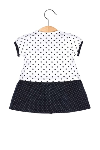 Robe à pois Oriou - Blanc et bleu marine - Terre de Marins