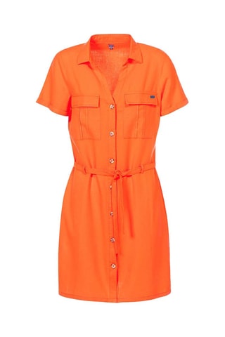 Robe chemise en lin Legata - Orange  - Terre de Marins