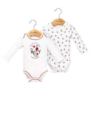 2 bodys Padan - Blanc et rouge - Terre de Marins