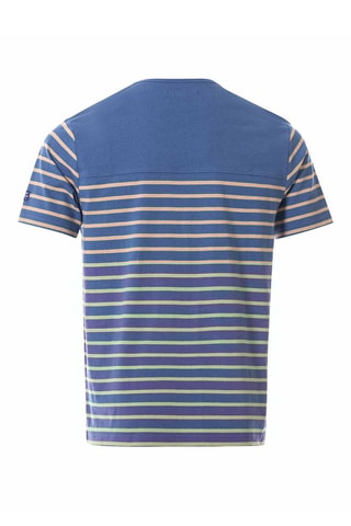 T-shirt Gaspar Mariniere H F - Bleu et beige - Terre de Marins