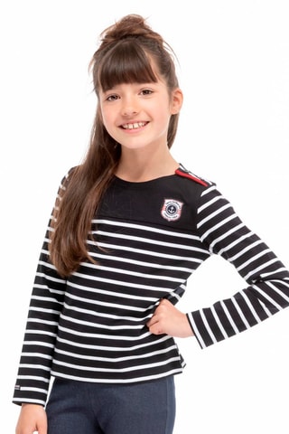 T-shirt rayé Cardan - Bleu marine et blanc - Terre de Marins