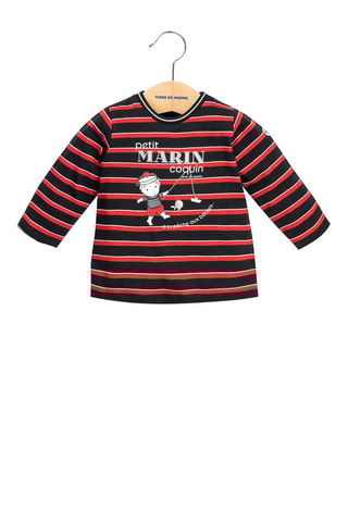 T-shirt Etalo - Noir et rouge - Terre de Marins