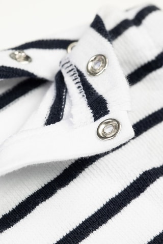 Robe rayée et legging à pois Osweet - Blanc et bleu marine - Terre de Marins