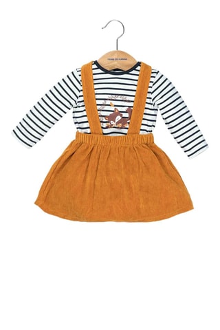 Robe salopette et t-shirt - Orange - Terre de Marins