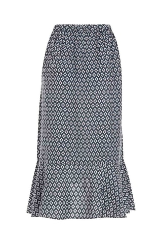 Jupe midi Fowl - Noir et blanc  - Terre de Marins