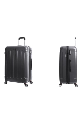 Valise cabine (S) Tunis - 55 cm - Noir, argenté et gris