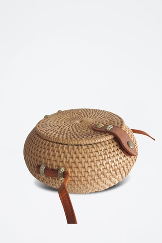 Sac bandoulière en rotin Bali - Beige