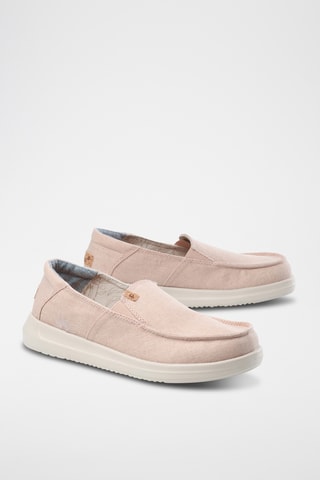 Slip-on en lin Manon - Rose