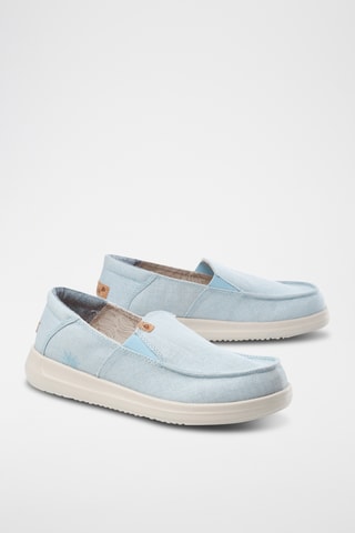 Slip-on en lin Manon - Ciel
