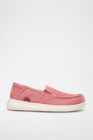 Slip-on en lin Manon - Rose