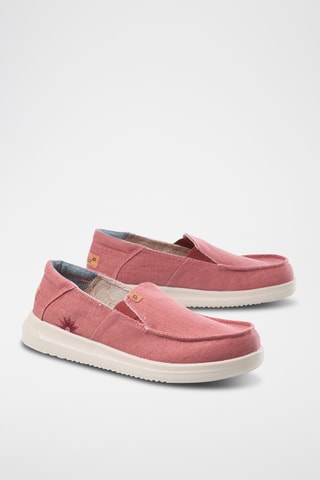 Slip-on en lin Manon - Rose