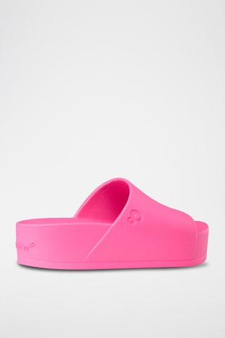Mules plateformes Jeanne Néon - Rose